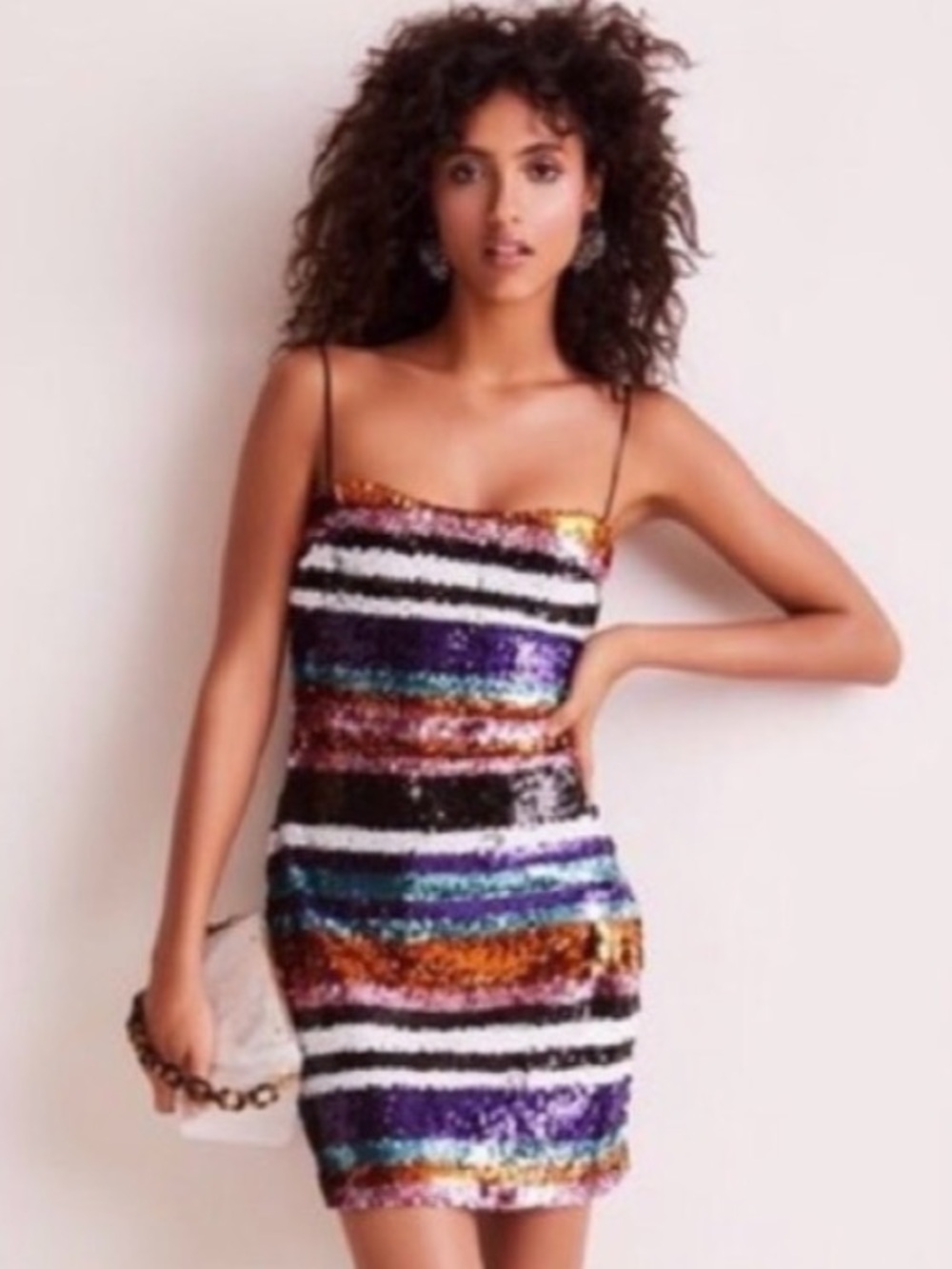 Likely Sequin Striped Mini Dress (0)
